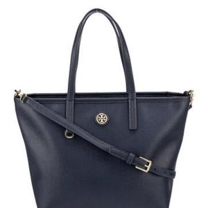 SOLD Tory Burch Navy Blue Crossbody Tote